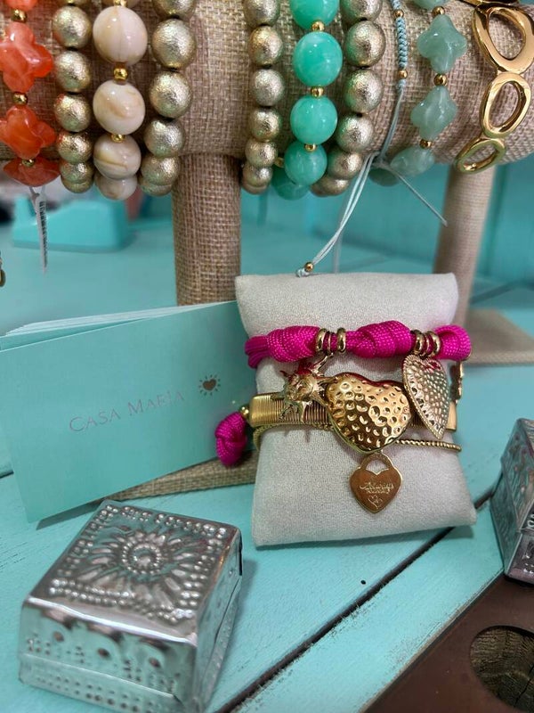 Summer pink gold armband