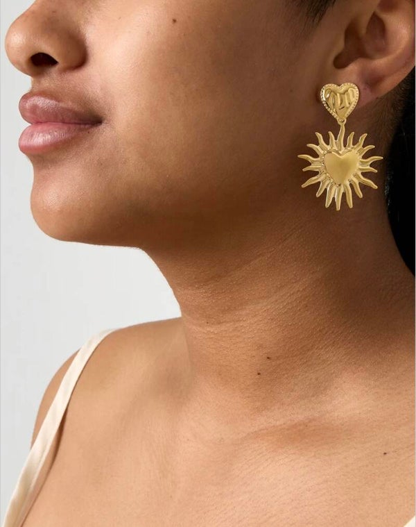 Sunny heart gold Earring