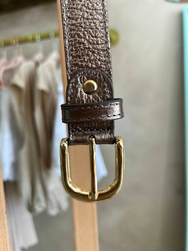 Bronze leren riem