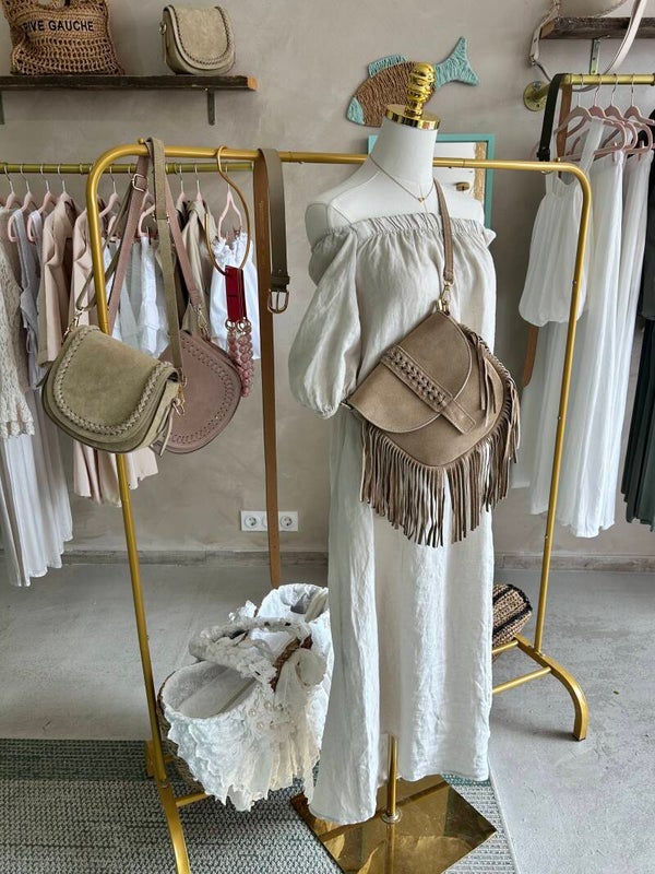 Linnen dress beige One Sized