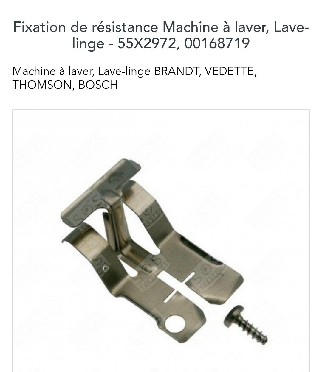 55x2972 fixation radiateur malice