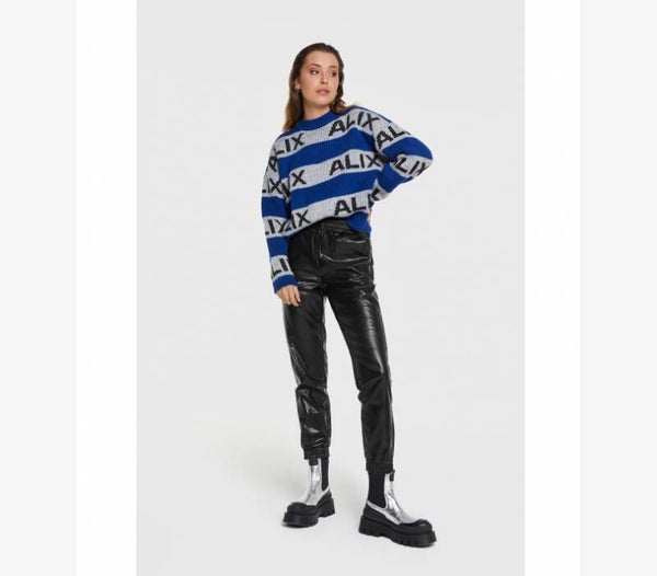 ALIX THE LABEL SHINY TRACKING PANTS outlet