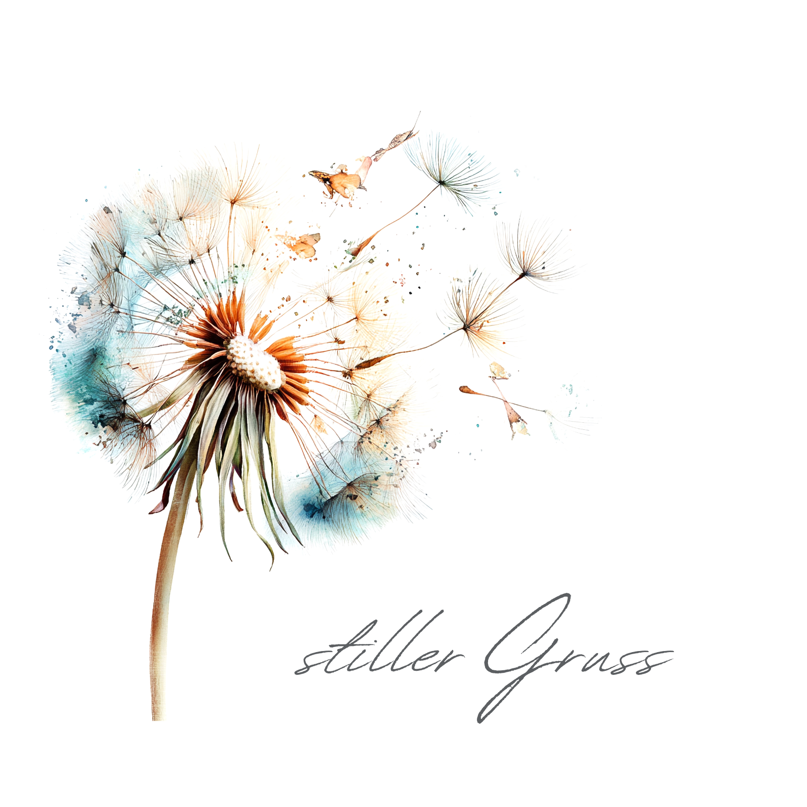 "stiller Gruss" Pusteblume