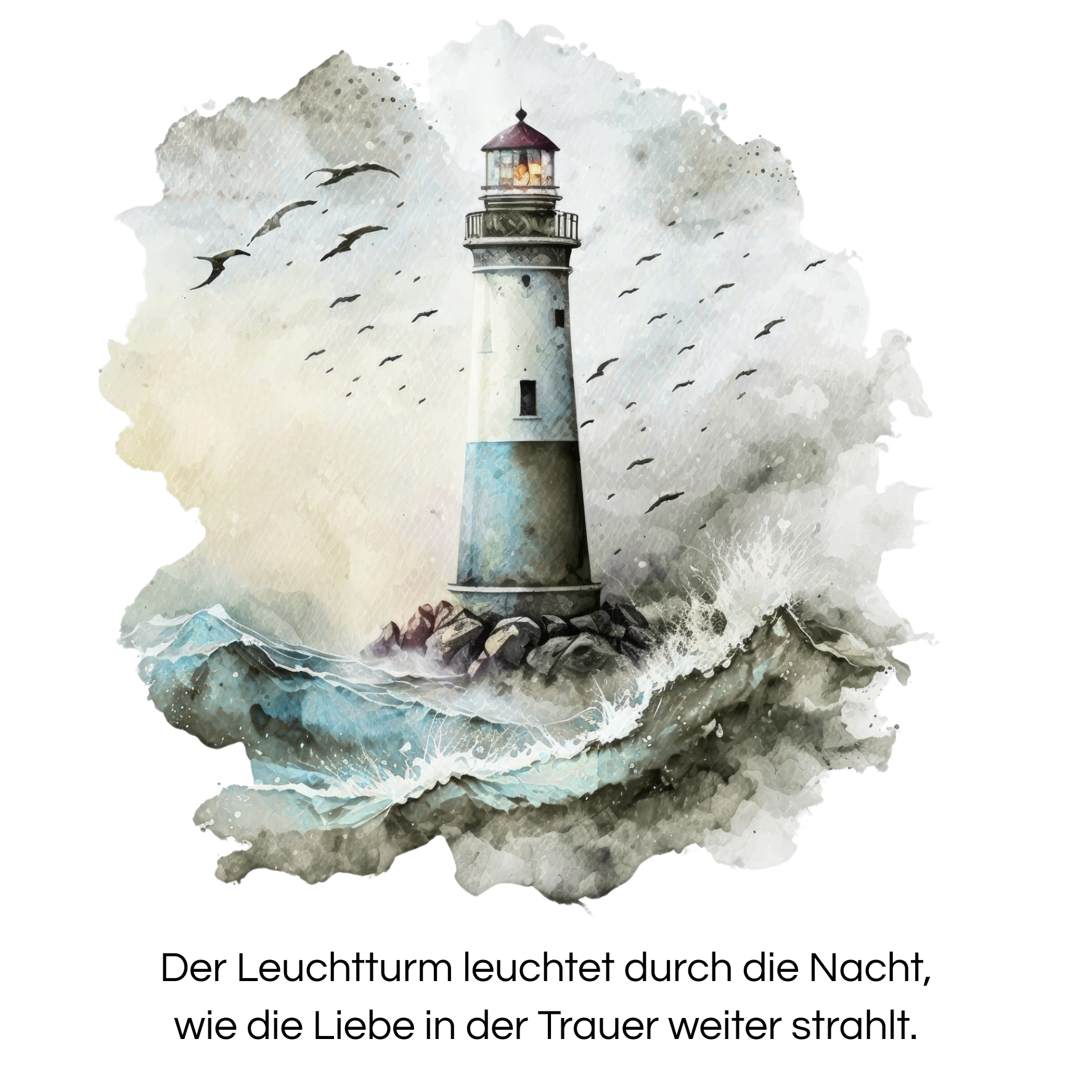 "Der Leuchtturm leuchtet durch die Nacht"