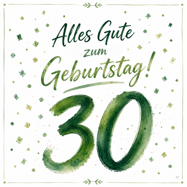 Alles Gute zum 30. Geburtstag grün*