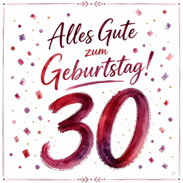 Alles Gute zum 30. Geburtstag rot*