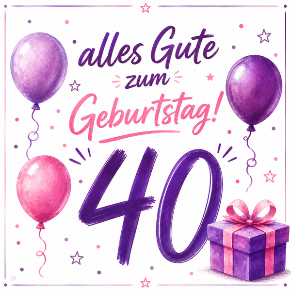 alles Gute zum 40. Geburtstag pink*