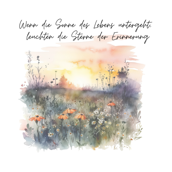 "Wenn die Sonne des Lebens untergeht,..." 1