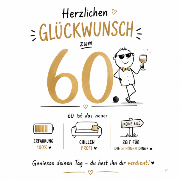 Herzlichen Glückwunsch zum 60. (Mann)*