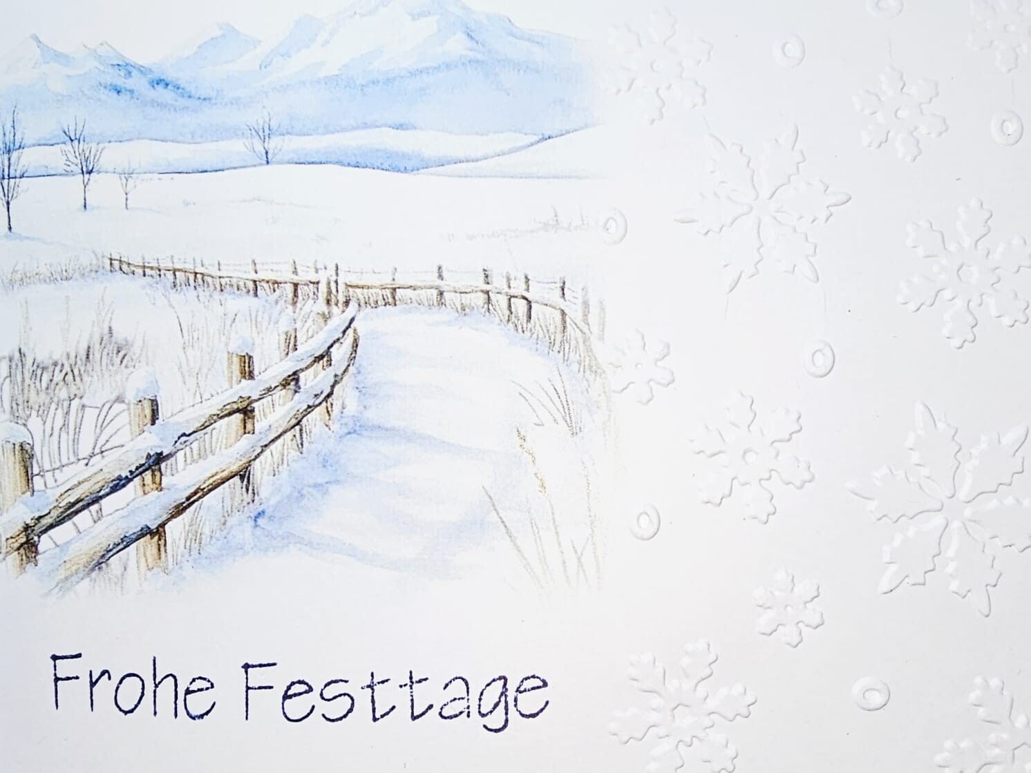 Landschaft "Frohe Festtage" (A6 quer)