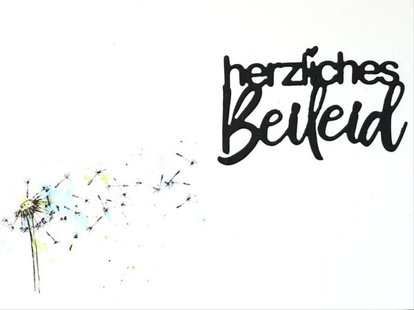 Pusteblume "herzliches Beileid" (A6 quer)