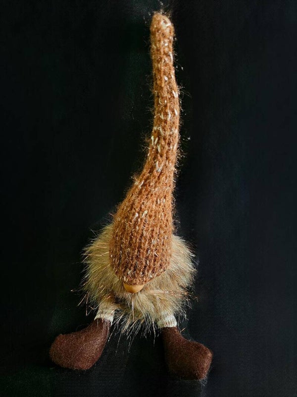 Wichtel braun mit Glitzer