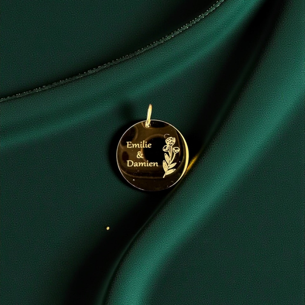 Médaillon Gravé Personnalisé – Gravure Unique