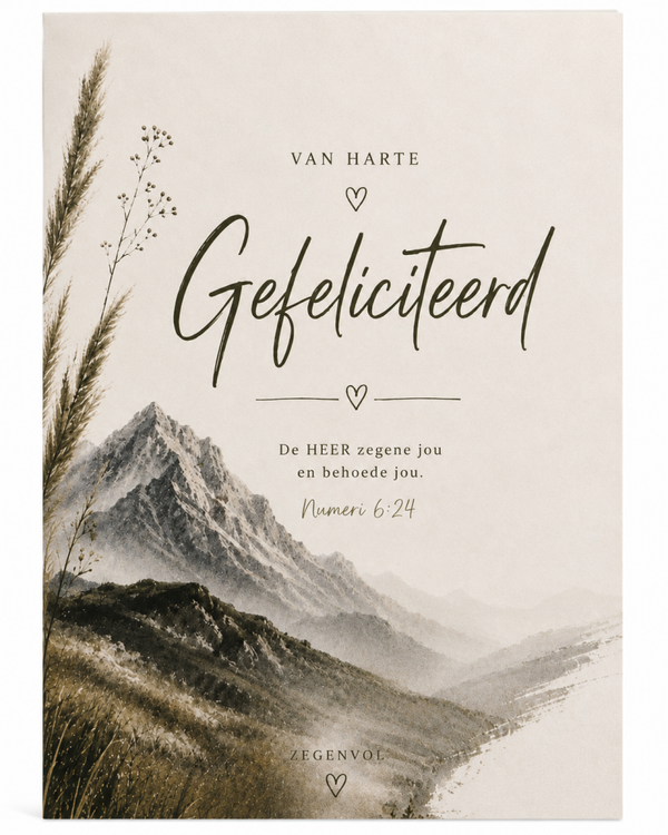 Wenskaart Gefeliciteerd Heren