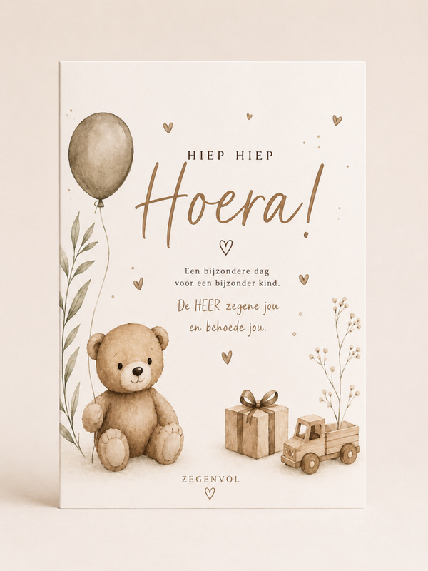 Wenskaart Verjaardag Beer