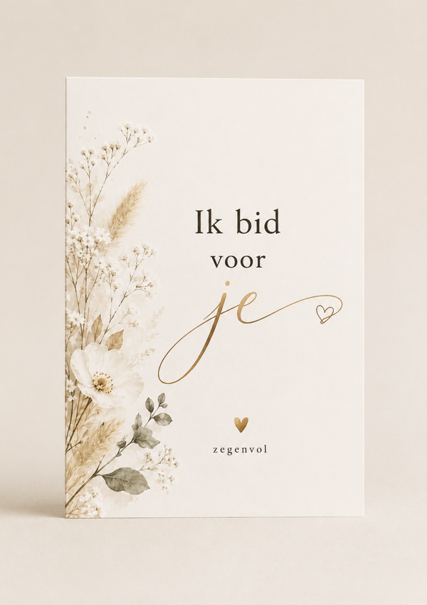 Wenskaart Ik bid voor je