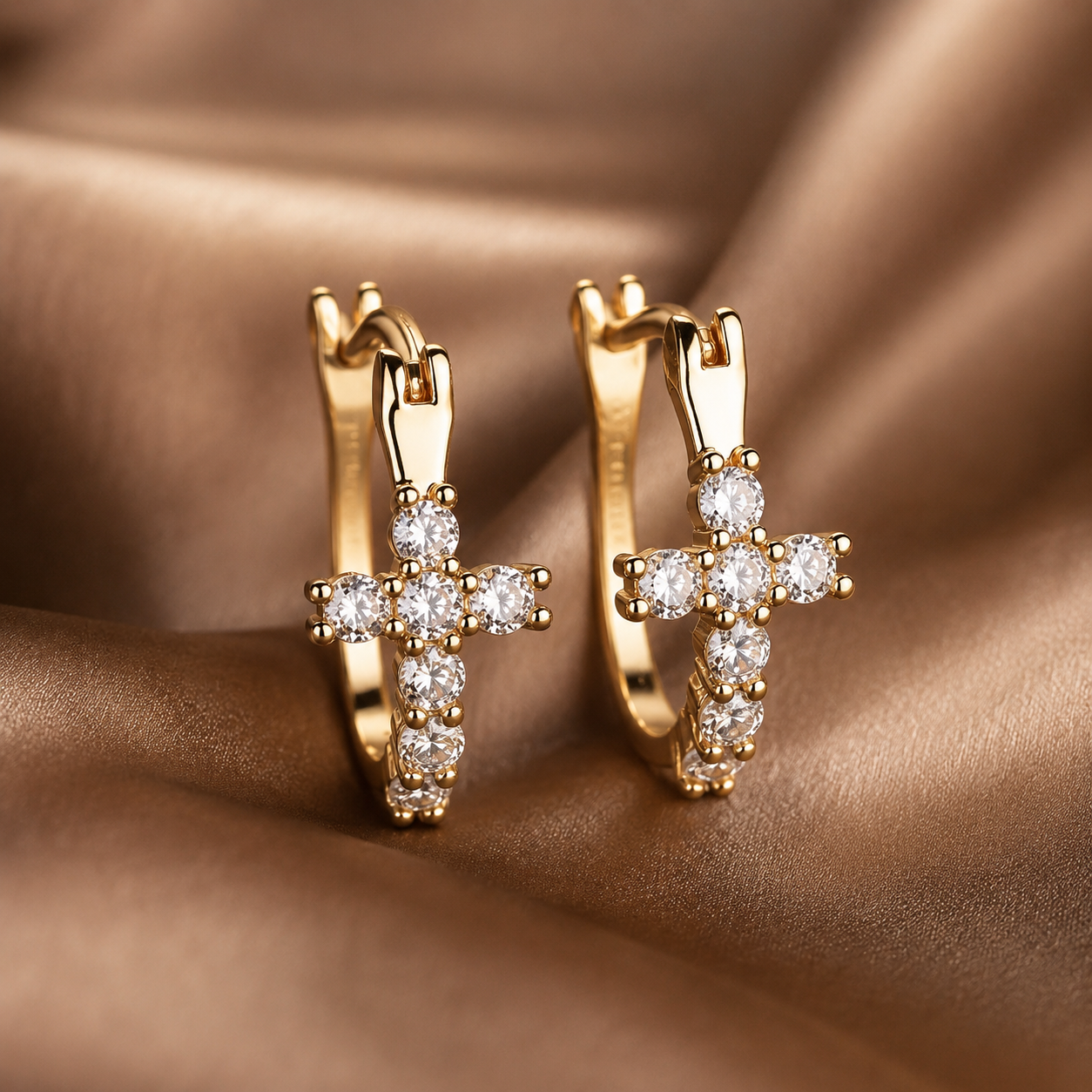 Oorbellen Kruisje Sparkle
