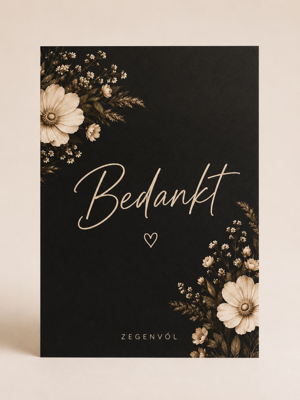 Wenskaart Bedankt