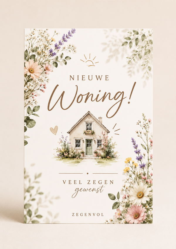 Wenskaart Nieuwe Woning