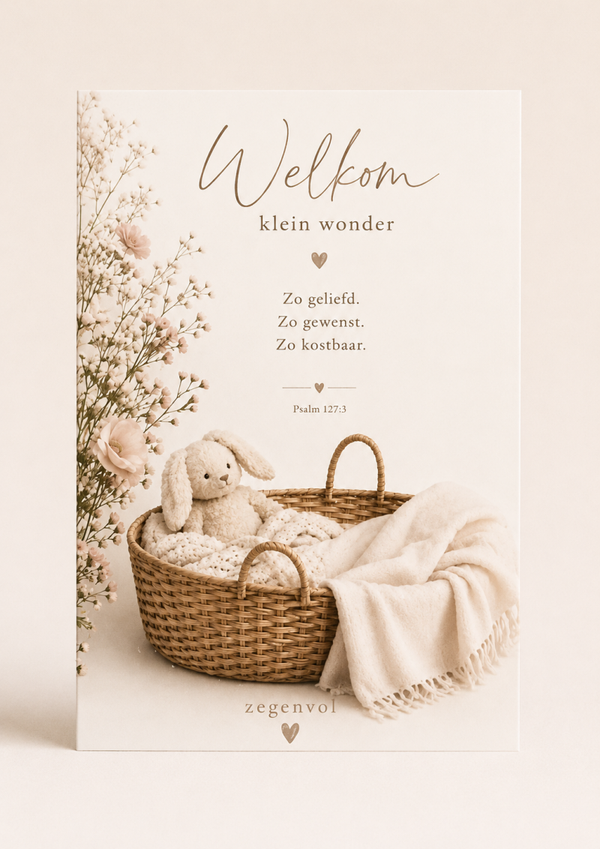 Wenskaart Welkom klein wonder