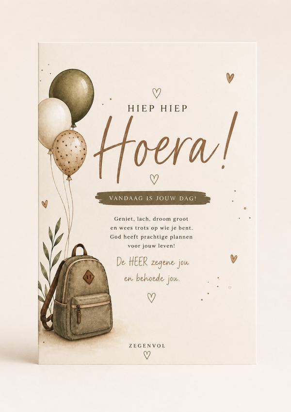 Wenskaart Hoera