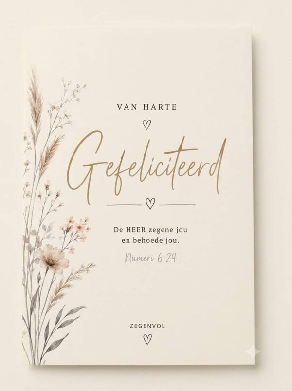 Wenskaart Gefeliciteerd Vrouw