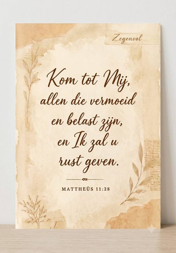 Wenskaart Ik zal u rust geven