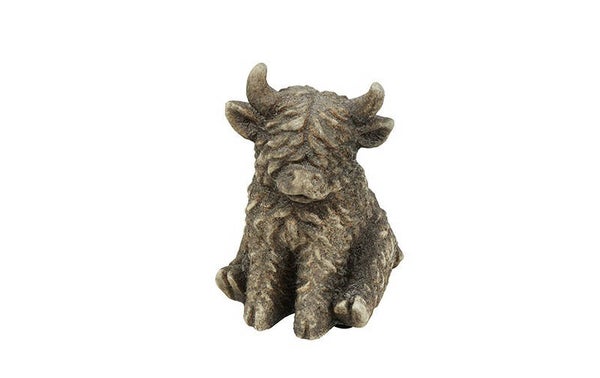 Schotse hooglander zittend Yuki XS grijs-9,5x9,5x14CM