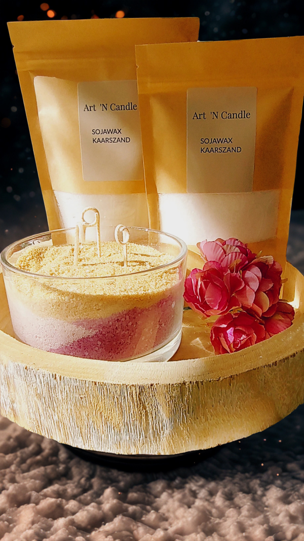 Kaarszand van sojawax – Art ’n Candle | Navulbaar & Duurzaam