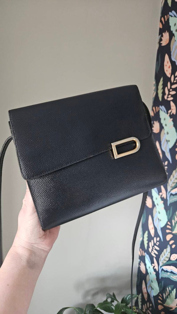 Delvaux donkerblauwe crossbody 1983