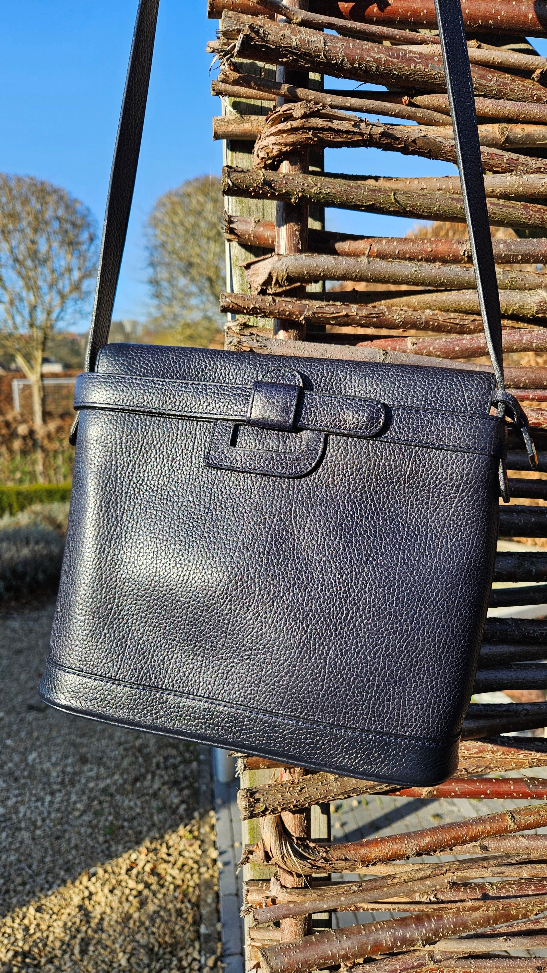 Delvaux navy crossbody