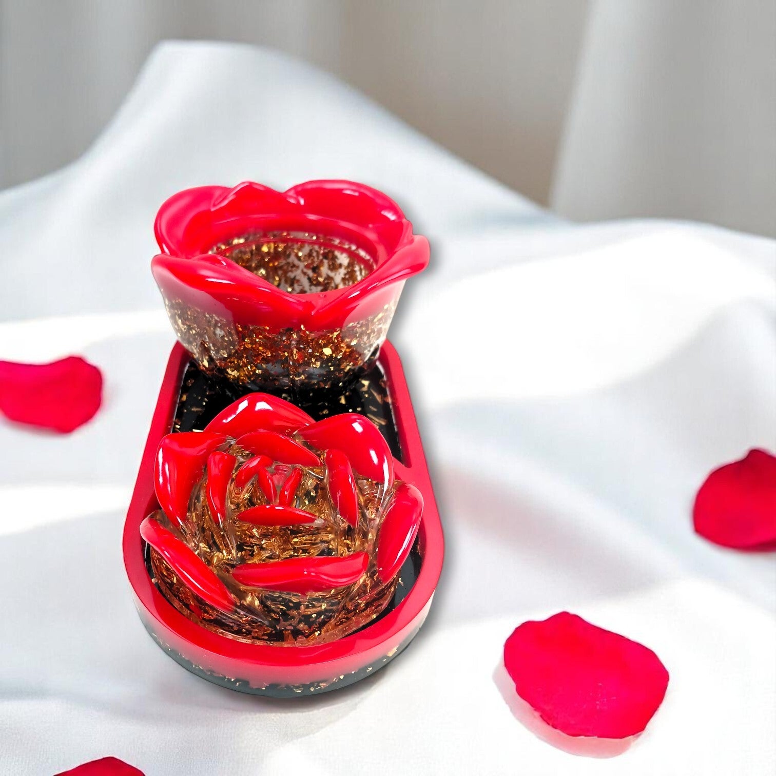 Vide-poche Rose écarlate