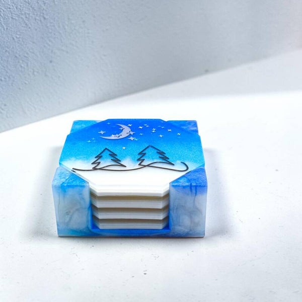 Ensemble De Sous-verre Murmures d'Hiver