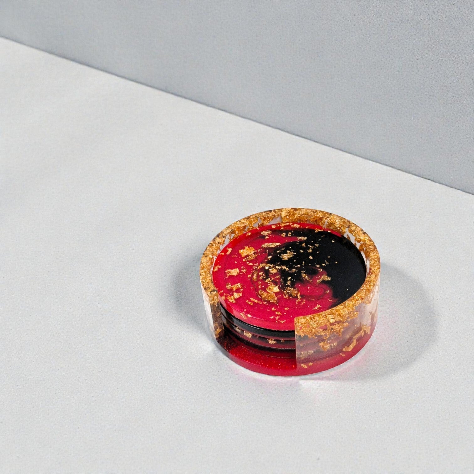 Sous-verre éclat d'or et d'ébène
