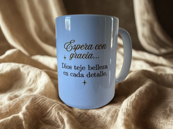 Taza de cerámica 15 oz con historia inspiradora incluida