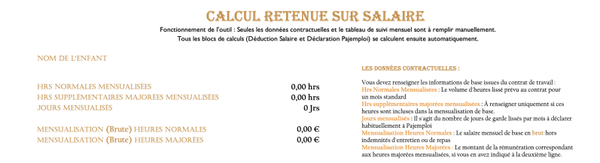Calcul de Retenue sur Salaire en cas d'absence