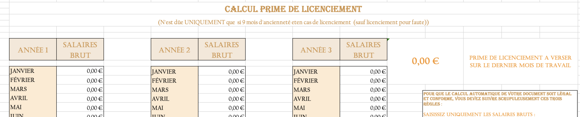 Calcul d'Indemnité de Rupture