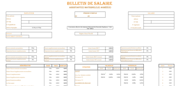 Modèle de Bulletin de Salaire