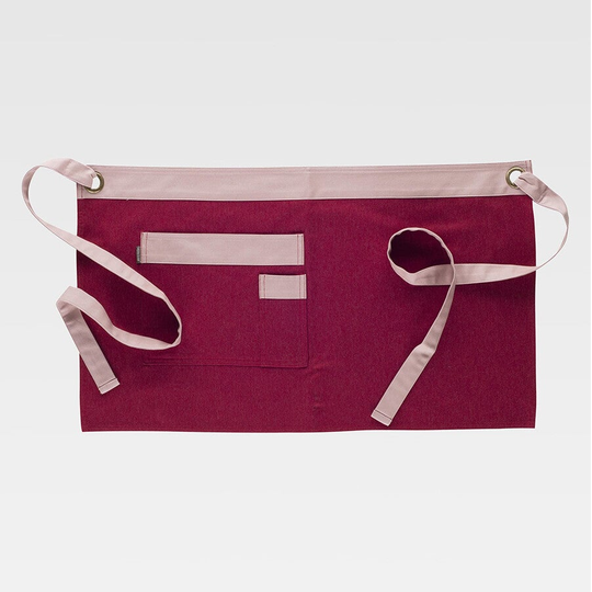 GREMBIULE SENZA PETTORINA CORTO BICOLORE TESSUTO ANTIMACCHIA