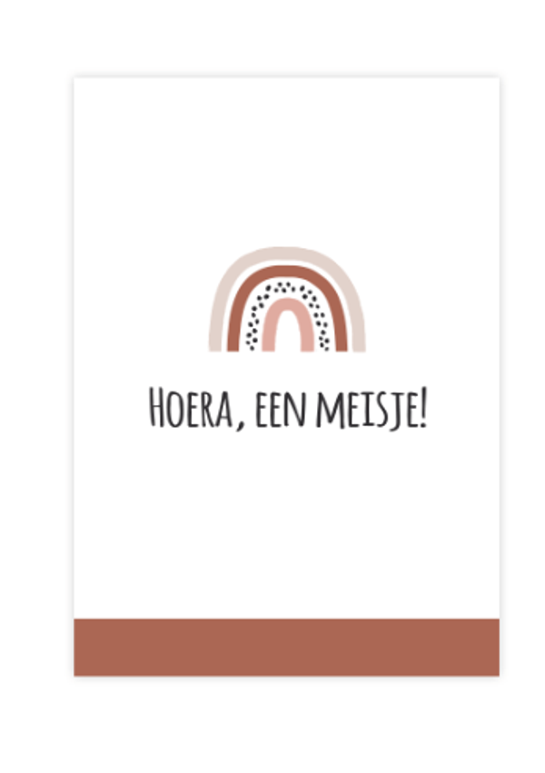 Ansichtkaart - Hoera, een meisje!