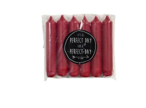 Rustik Lys- Dinerkaarsen Antiek Rood