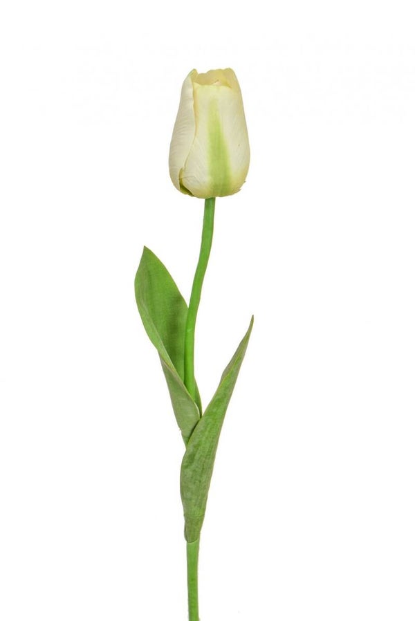 REAL TOUCH TULIP STEM H 47 CM WHITE