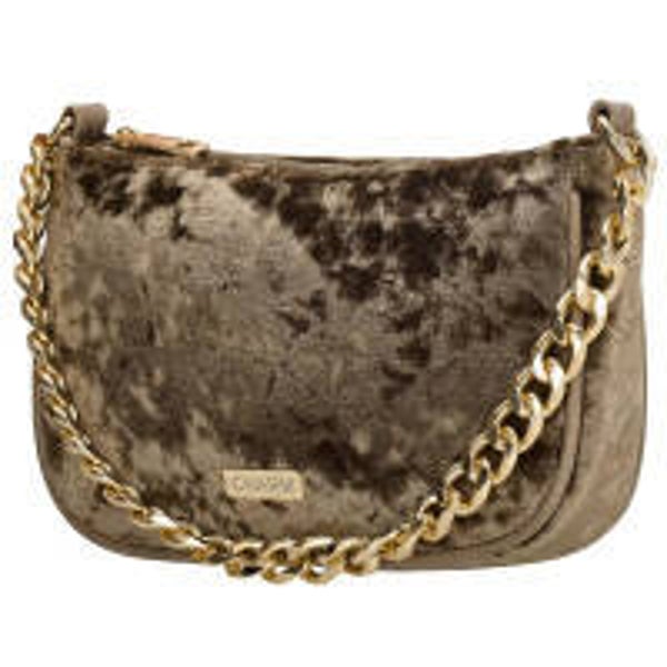 Charm London velvet shoulder bag bronze 20x5x13cm