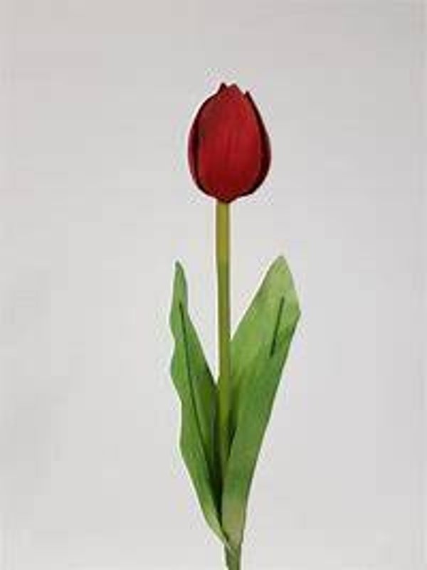 REAL TOUCH TULIP STEM H 47 CM RED