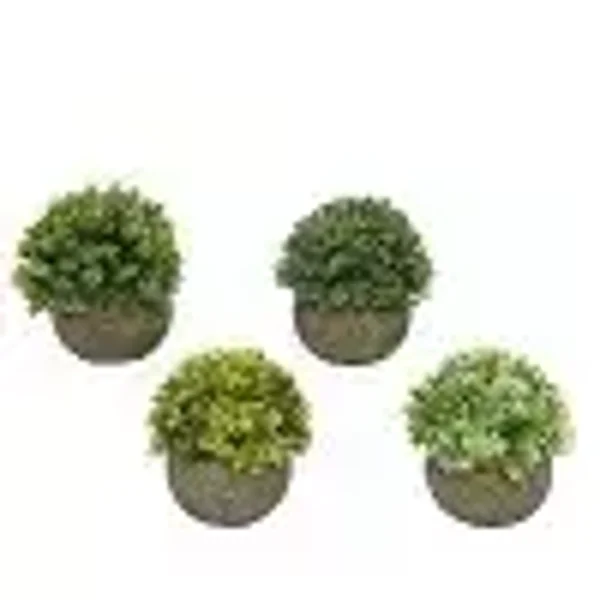 Decoris Kunstplant in pot dia12x13cm 4 assorti