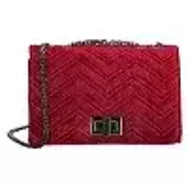 No label lily schoudertas - bordeaux rood 17cm x 26cm x 10cm