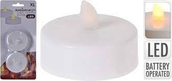 Theelicht jumbo led 2 stuks