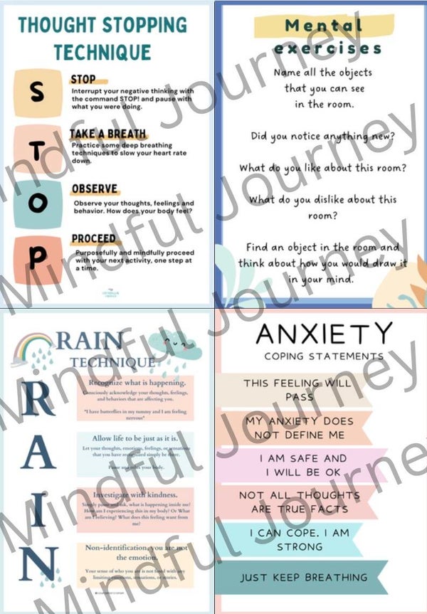 Anxiety coping skill cards