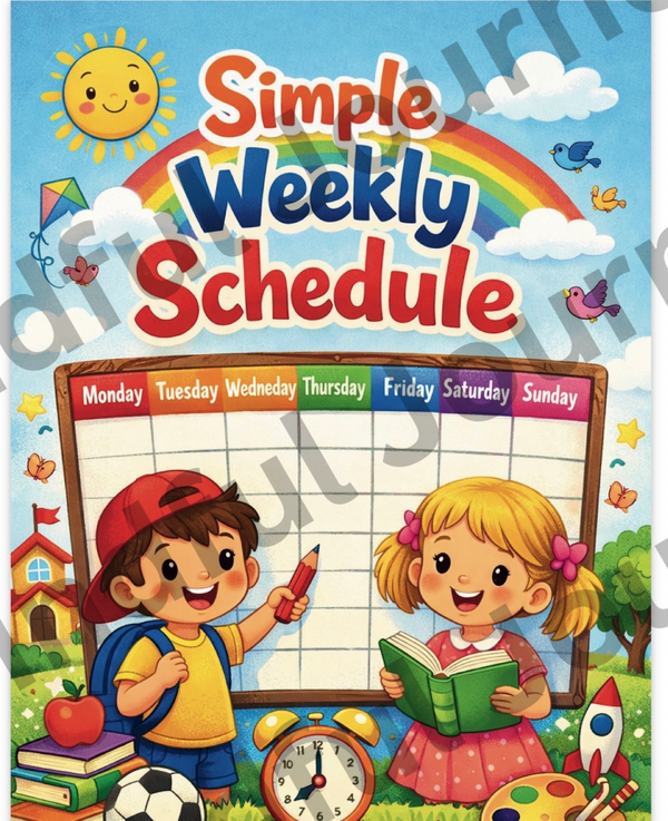 simple weekly schedule for children