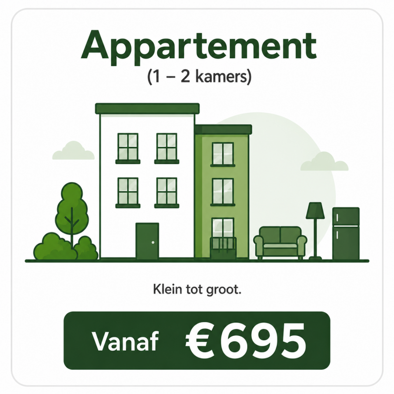 Professionele ontruiming van een appartement door Net & Leeg Ontruiming